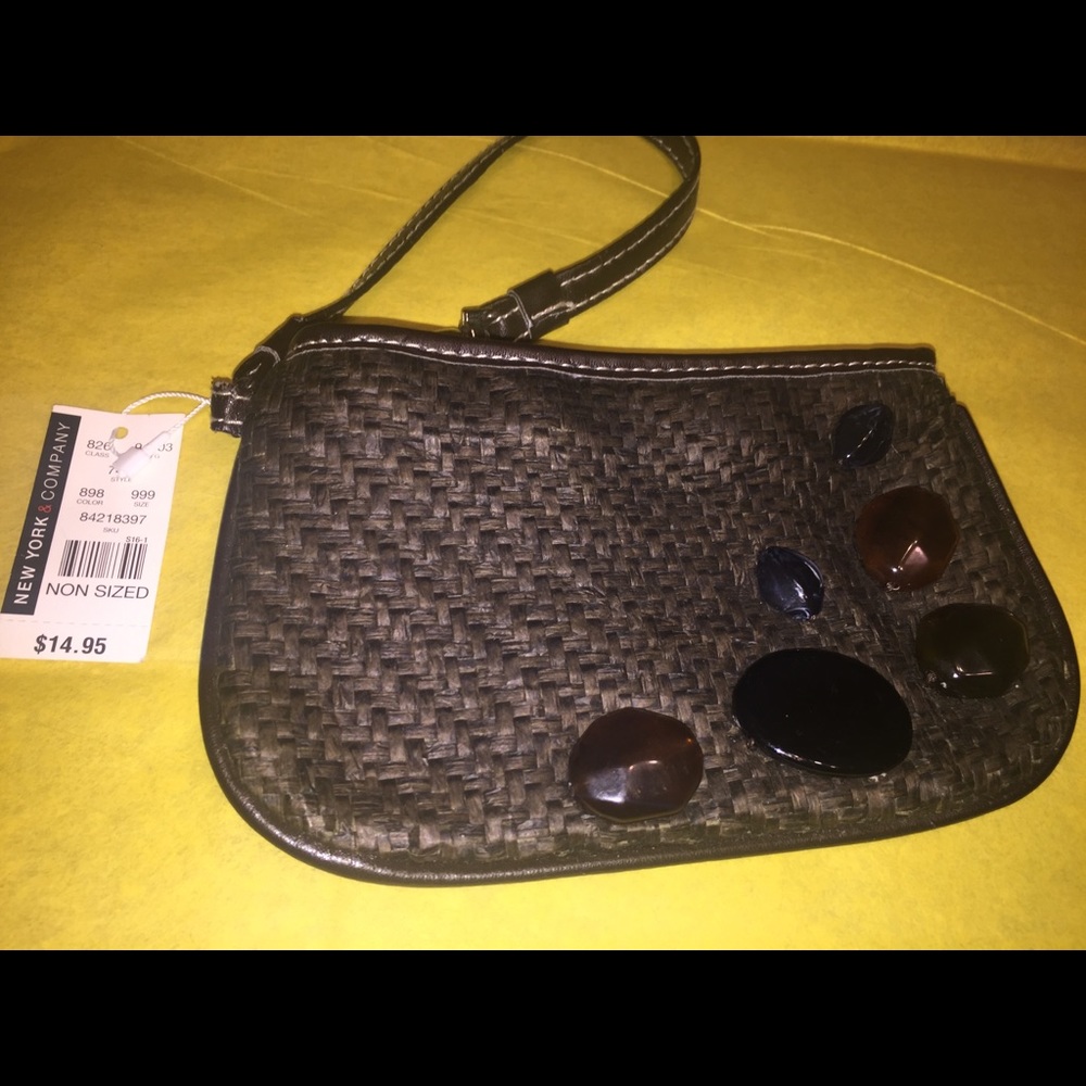 NY & CO’s Woven Wristlet With Accent Gems